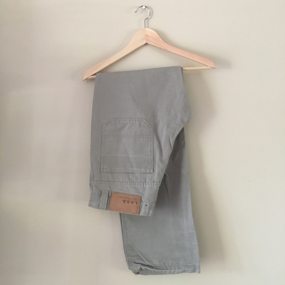 H&M Stone Grey Twill Khaki Chino Pants